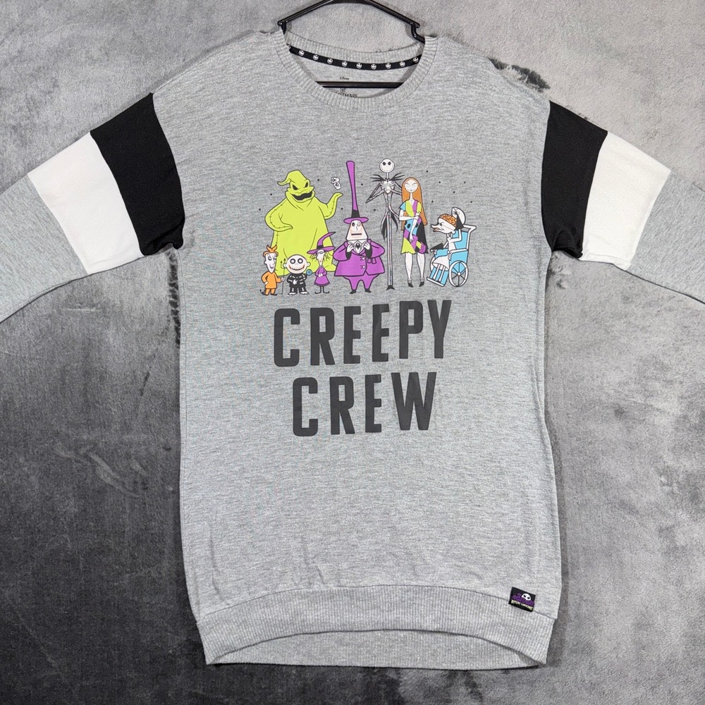 Disney Nightmare Before Christmas Creepy Crew Sleep Shirt Grey Medium LZ41910GC - Picture 2 of 10